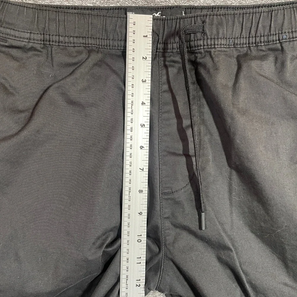 Hollister Advanced Stretch Joggers Mens Large Black Drawstring Tapered Pants